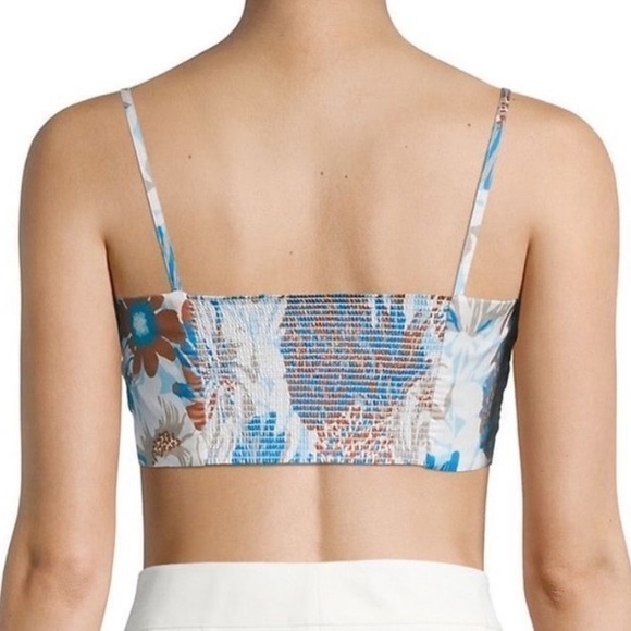 AMUR Alva Floral Tie Crop Top Size small - Picture 2 of 6